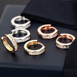 Romantic Fashion Jewelry Diamond Stud Cuff Earrings